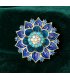 XSB254 - Plant Lotus Gradient Enamel Large Flower Brooch 